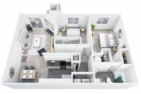 Two Bedrooms One Bath